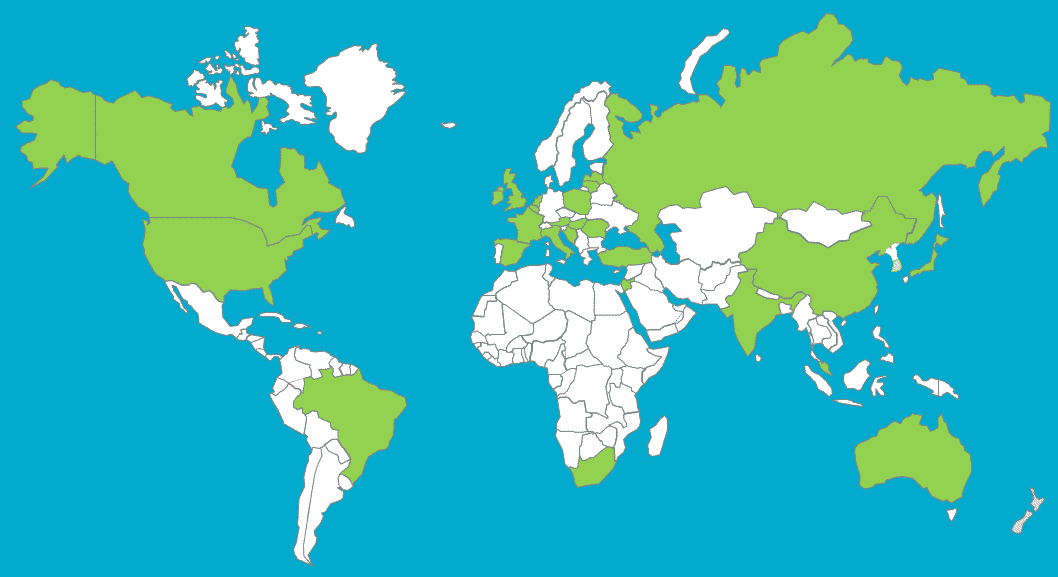 Carte des pays disposant de dispositifs fiscaux incitatifs à la R&D